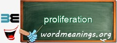 WordMeaning blackboard for proliferation